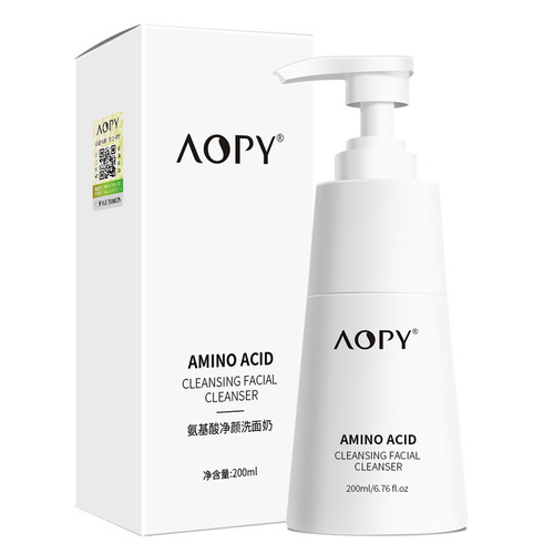 AOPY Amino Acid Purifying Facial Cleanser for Men, Oil Control, Gentle and Non-Tightening, Deep Cleansing and Moisturizing, Facial Cleanser for Women