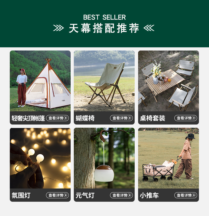 Explorer Outdoor Flight Canopy Rainproof Camping Canopy Tent Sun Protection Awning 8-12 People Picnic Pergola