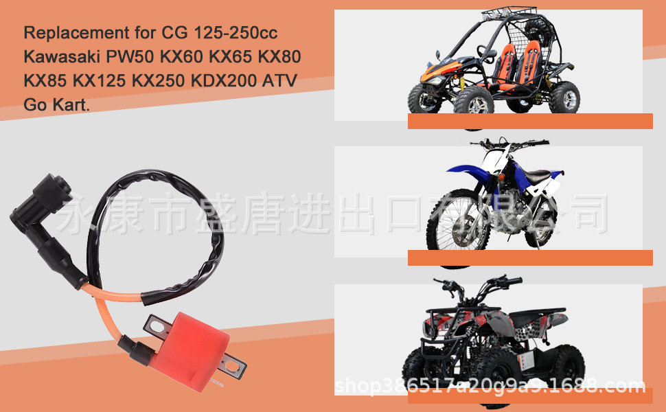 Ignition coil adapted to CG vertical engine 125cc-250cc ATV off-road vehicle Kart