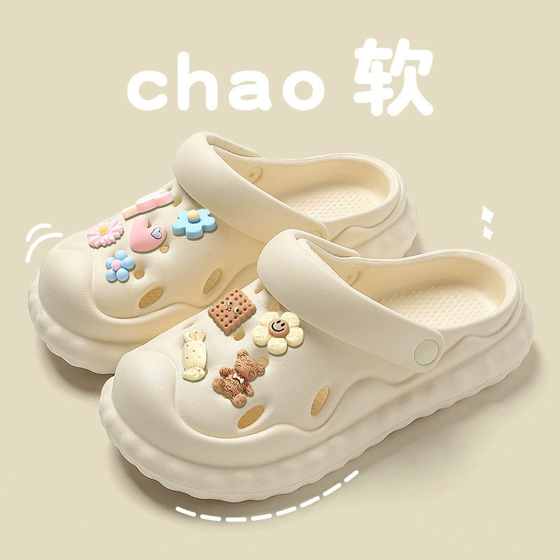 Женская оптовая холодная дерьмовая пещера Баотоу пляжная домашняя женщина чувствует себя летом мультяшные летние тапочки, чтобы носить толстую домашнюю обувь