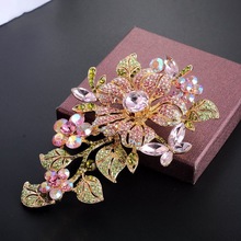 春夏新款时尚胸针夸张植物花朵胸花欧美流行饰品服装配饰现货批发