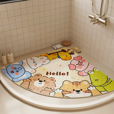 Avtomobil döşəmə paspasları and children, shower room bath - smiling-zoo-no-8-5454cmcustomizable-pattern