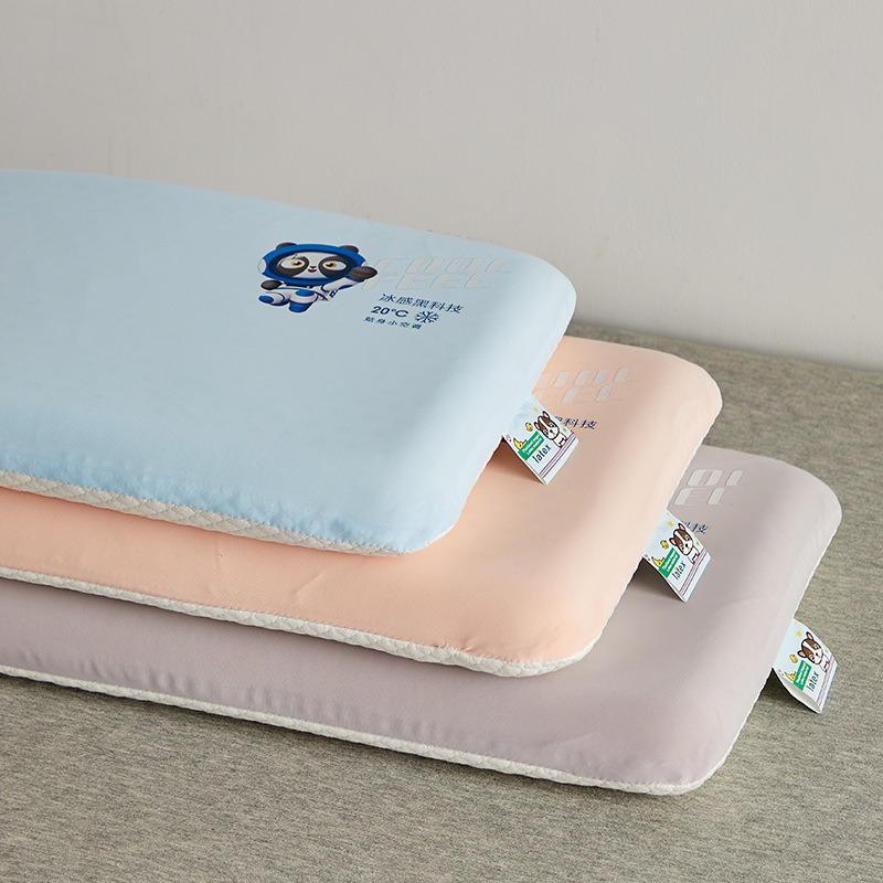 Children's cool feeling latex pillow pillow core cervical spine protection to help sleep special infant students whole head summer sweat absorption