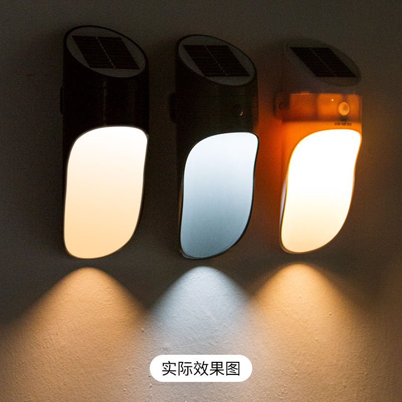 厂家批发 花园装饰太阳能壁灯 户外防水led人体感应灯 家庭庭院