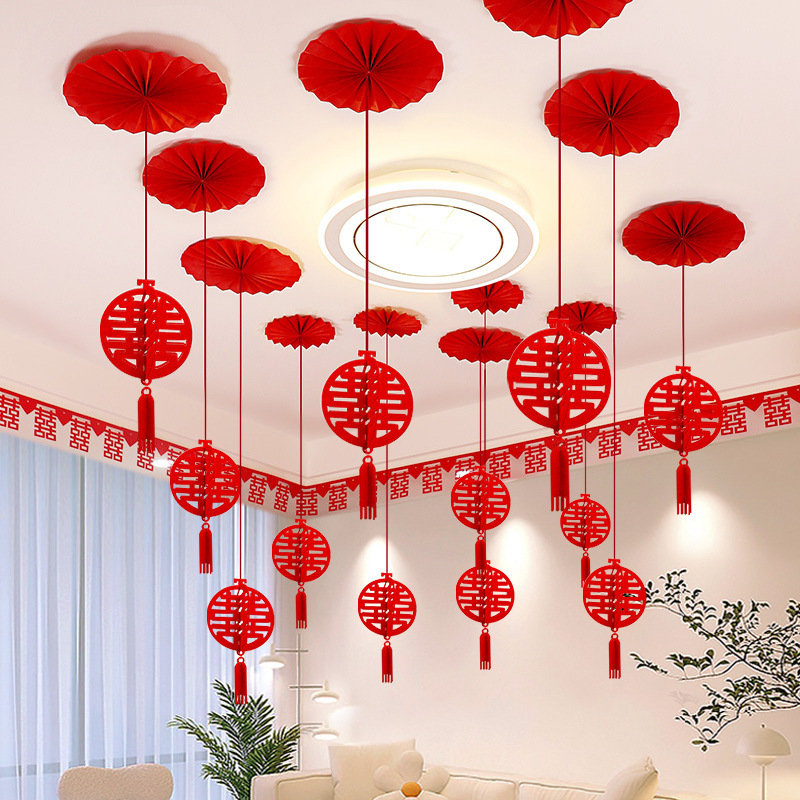 Decoración de la sala de estar para la boda para hombres y mujeres boda para flores colgantes para la habitación