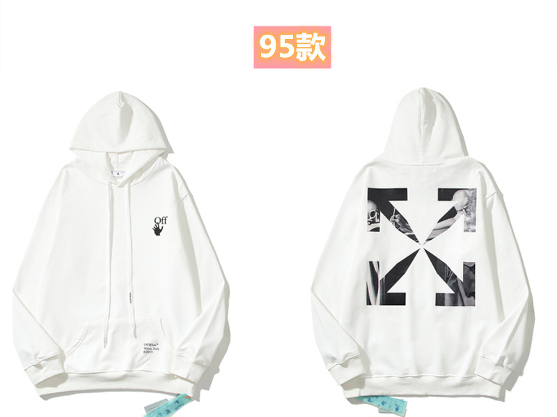 Marca de moda offwhite graffiti religioso pintura al óleo impresión de flecha hombre y mujer suelta OW pareja alta calle hoodie abrigo