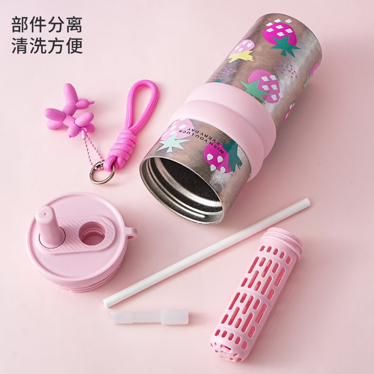 Nueva taza de titanio portátil de paja aislante de calor de alta belleza regalo de lujo ligero taza de titanio portátil al aire libre taza de automóvil