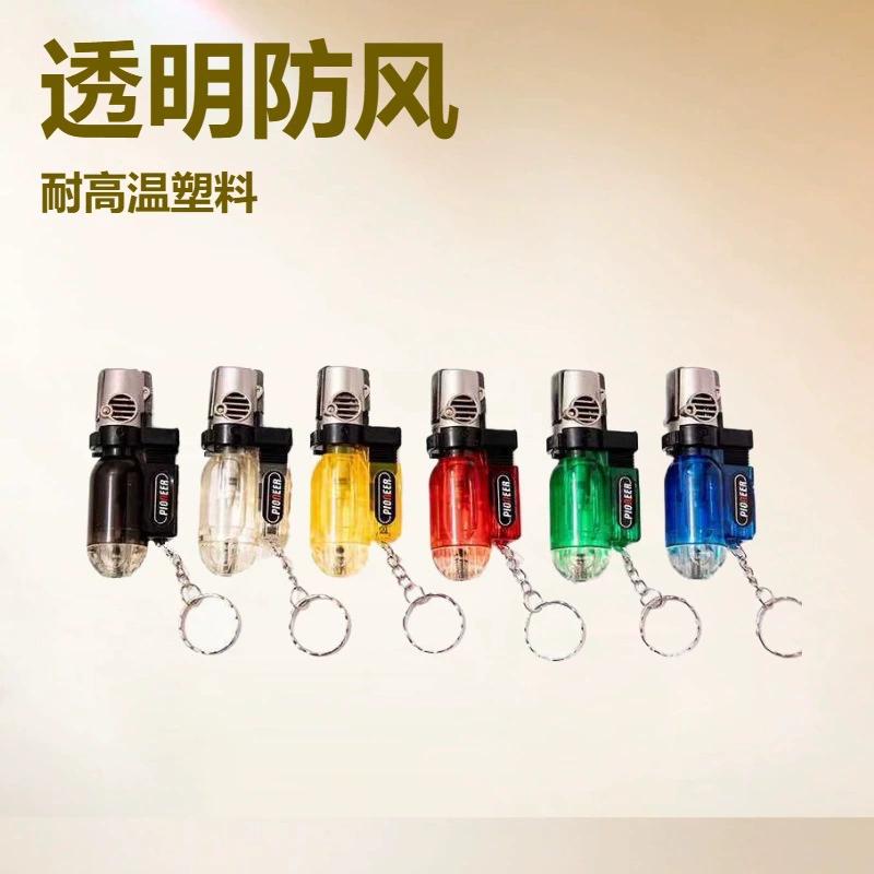 Ветрозащищенный миниатюрный сварочный пистолет-зажигалка для сигар, металлический, креативный, портативный, с прямым газовым поджигом, в виде брелока, в подарок.