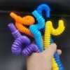 factory supply Mini 19MM colour Plastic pipe Vocalization Sense Toys stretching pop Tube Bubble tube