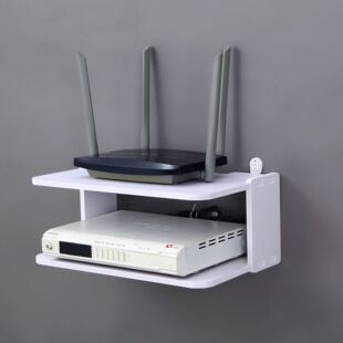 Punch-free Living Room TV Wall Set-top Box Rack Rack Router Storage Box Bedroom Wall wifi Rack
