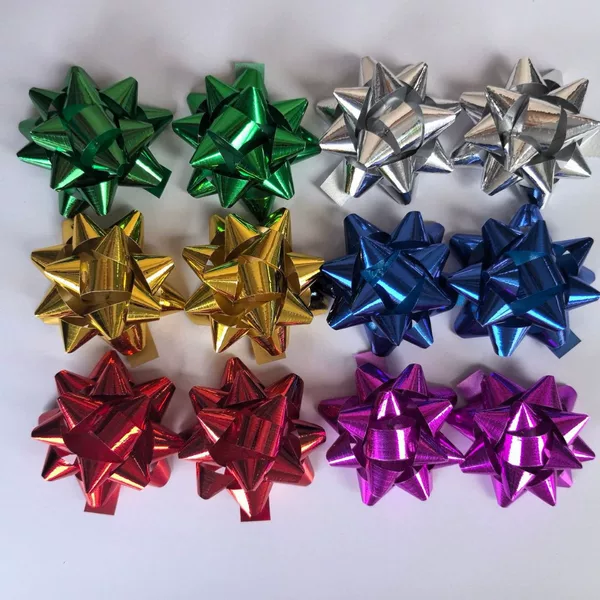 3/3.5/5/7.6cm Self-Adhesive Party Decoration Aluminum Foil Five-Pointed Stars for Various Festivals and Christmas Decorations