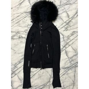 Japanese Ancient Early Taste Rock Visual Department Slim Fit Big Fur Collar Short Coat Subculture V Series Harajuku LGB69 Re-engraved