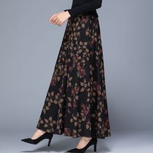 秋冬新款复古半身裙女大码冬裙2025中长款高腰显瘦民族风大摆长裙