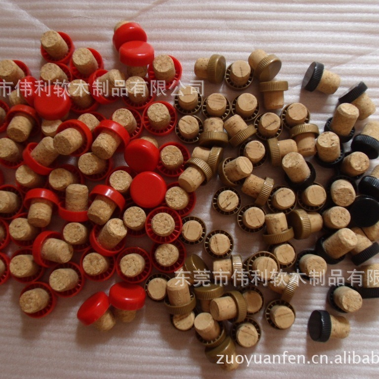 厂家直销瓶盖塞 黑色塑料盖木塞  蓝色盖木塞  黑色盖木塞 T字塞