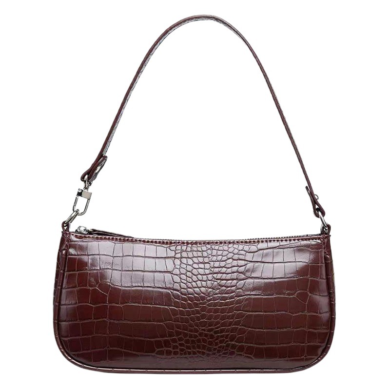 Diseño de nicho francés estilo coreano versátil cocodrilo patrón baguette bolsa retro axila bolsa 2023 nueva bolsa de hombro portátil