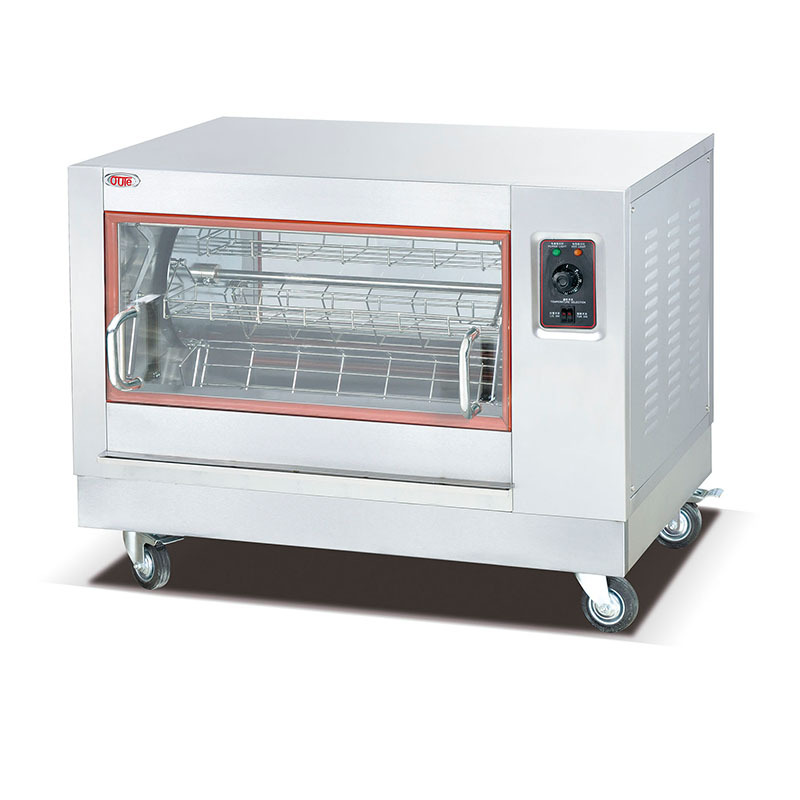 欧特新款卧式旋转电烤鸡炉OT-268挂篮式电烤鸡翅炉欧特厂家直销