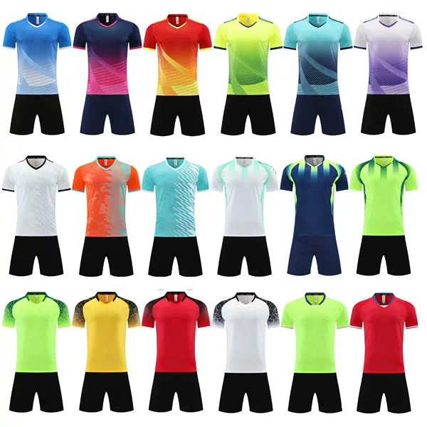 Wholesale Children's Football Clothes suit Men's Printed Adult Game Training Team Clothes Primary School Students Summer Short Sleeve Jersey