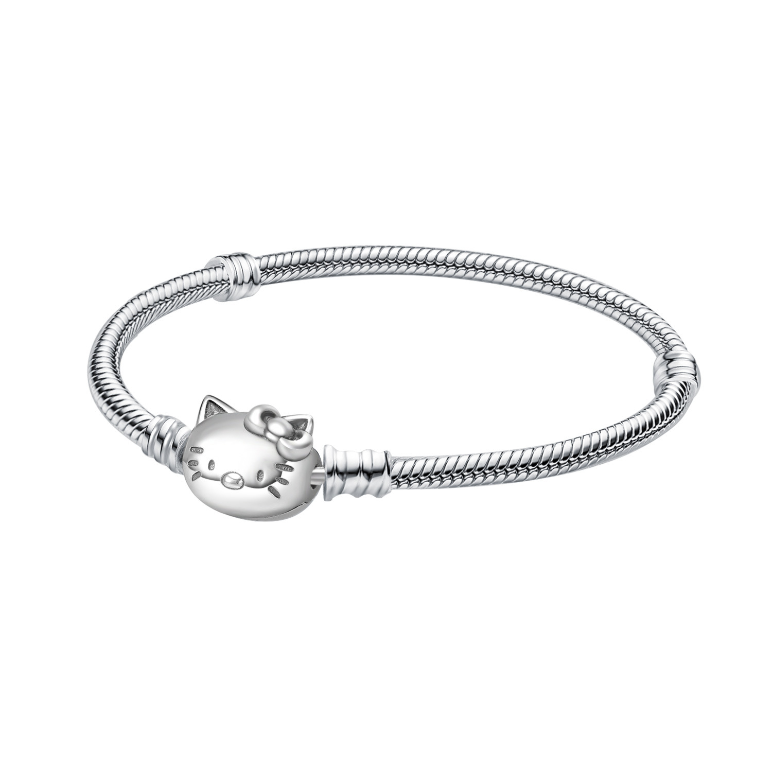 Pulsera de plata 925 con diseño de gato KT de Panjiapeng, estilo coreano, accesorios de joyería con diseño de oso vietnamita para mujer
