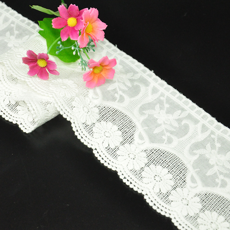 纯棉布边立体水溶刺绣蕾丝花边手工diy服装裙子花边辅料装饰10cm