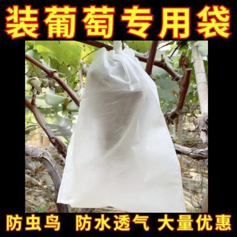 无纺布水果套袋葡萄袋防鸟防虫防水专用果袋扎丝育苗套袋现货批发