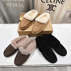 高品质~25冬季新款外穿毛绒保暖雪地靴女羊皮毛一体加厚包头拖鞋