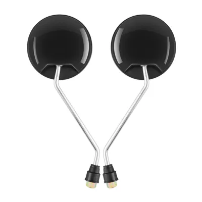 Universal Electric Vehicle Rearview Mirror, Modified Convex Bicycle Mirror (Motorcycle rearview mirror) - color-can-be-customized-source-factory-bright-black-plating-rod