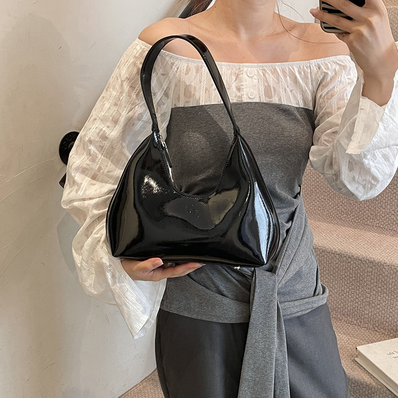 Bolso de axila con textura transfronteriza 2025 primavera nuevo bolso femenino bolso de alta calidad brillante bolso de hombro diario