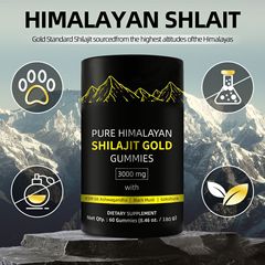 国境を越えたスポットShilajit gummies喜来芝グミ60粒スーパー工場スポット天然