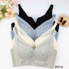 9901#兰M乳胶棉34-40上薄下厚BC杯聚拢上托舒适调整内衣尾货批发