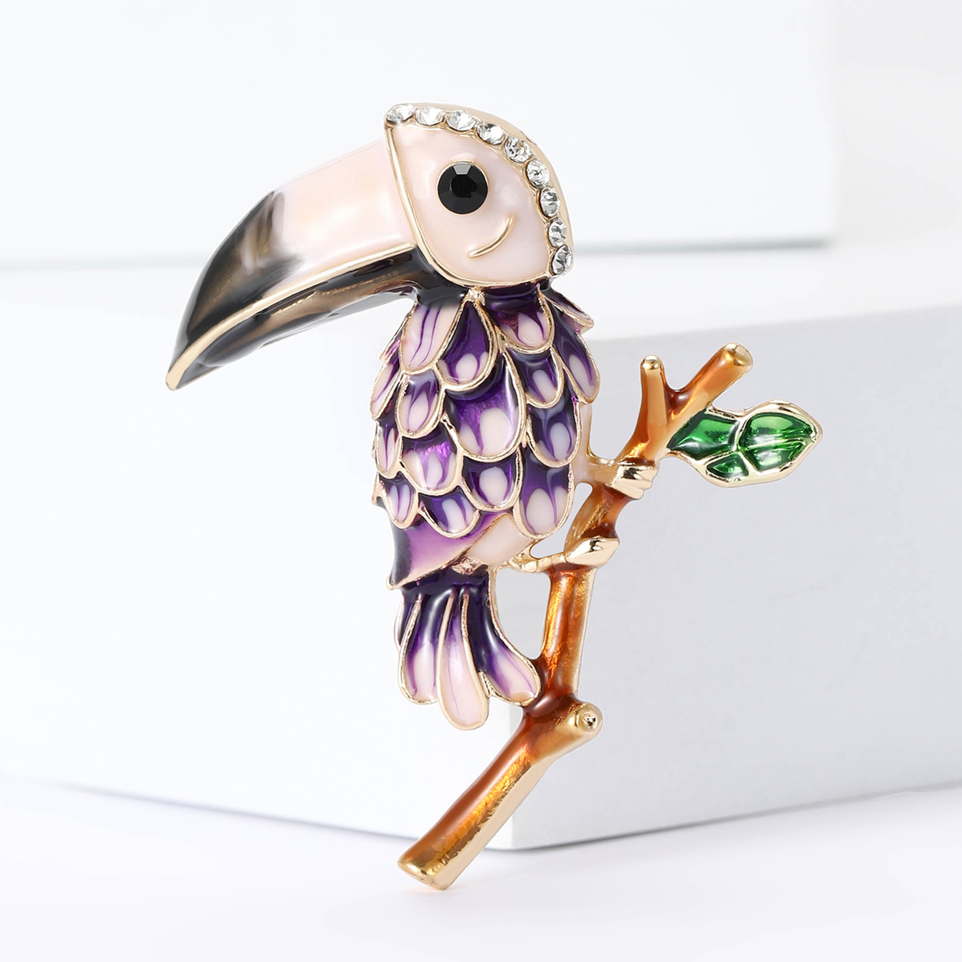 New Cartoon Creative Alloy Enamel Parrot Brooch Exquisite All-match Men's and Women's Suit Coat Corsage Jewelry Pin