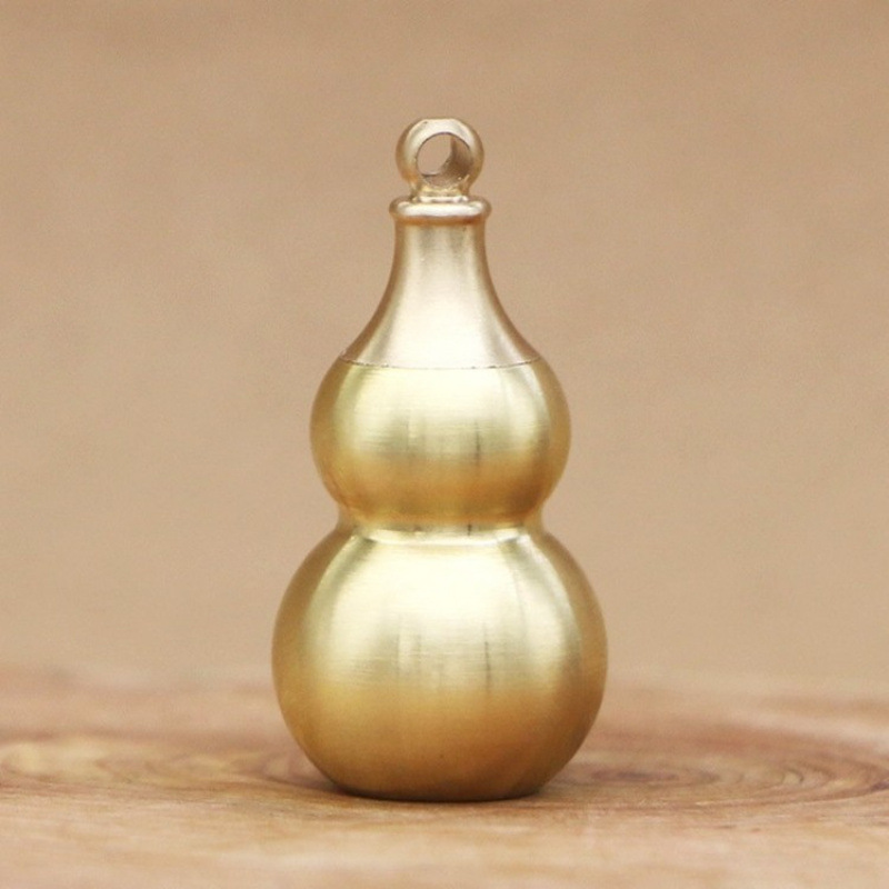 Brass Small Hollow Twelve Zodiac Signs Open-Ended Gourd Keychain Accessories Small Gifts Unisex Manufacturer Wholesale