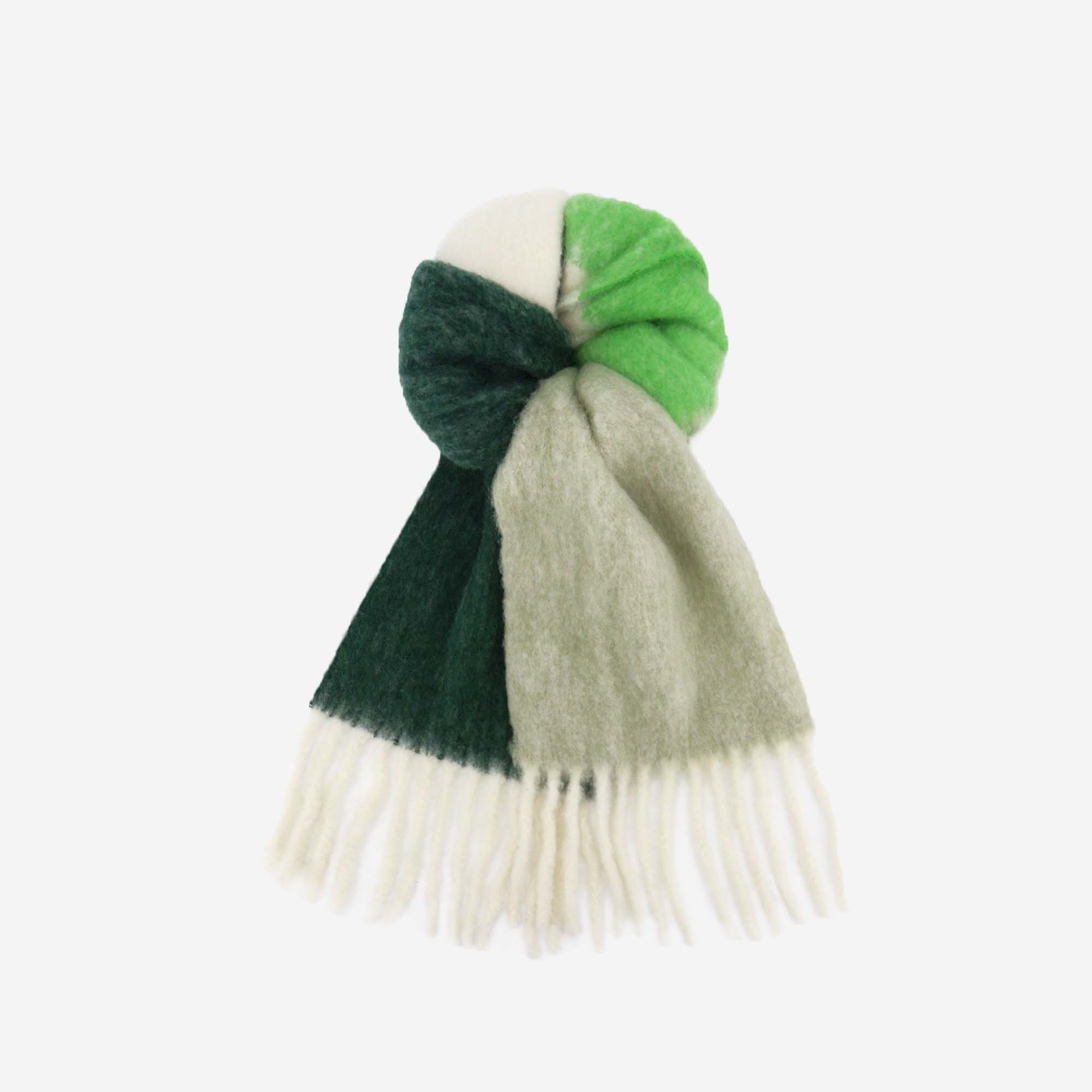 Sheep wool scarf thickened long women's simple men's autumn and winter high-end tassel shawl_voghion.com