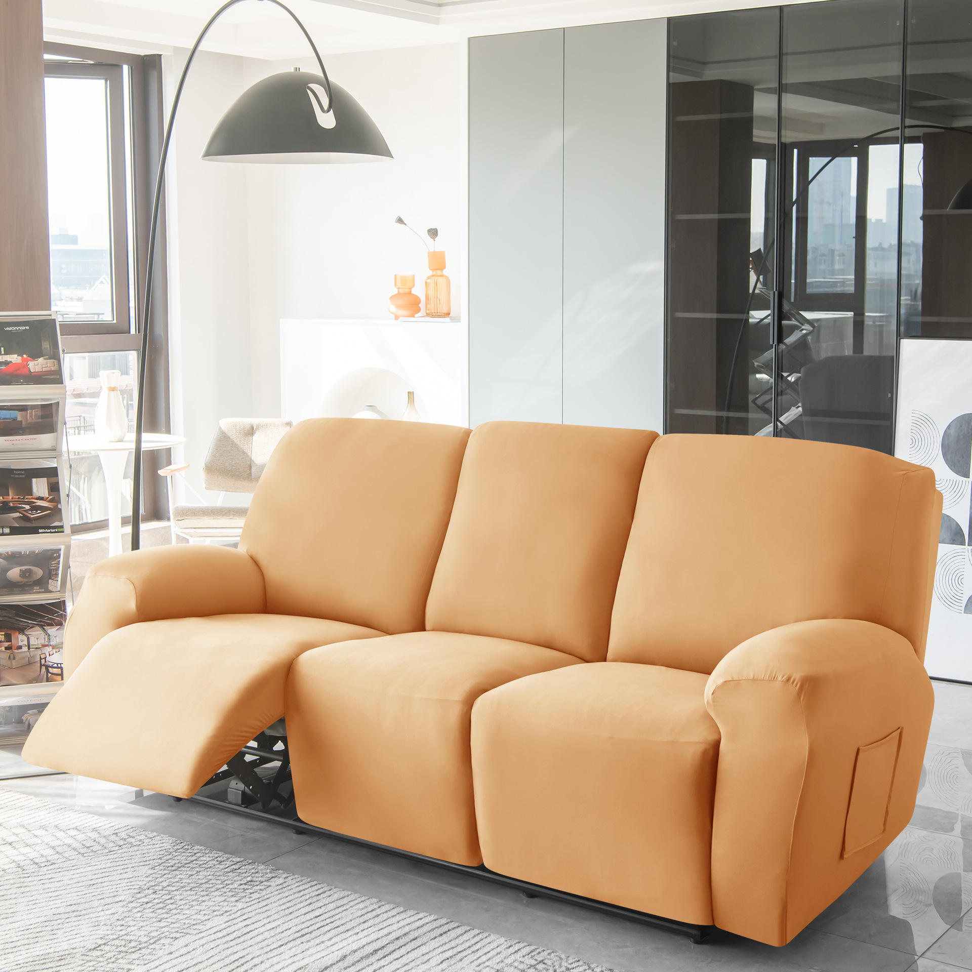 Waterproof milk silk Chivas elastic sofa cover full package first grade split Chivas electric reclining chair cover