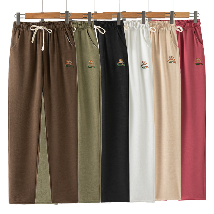 Summer thin silk trousers