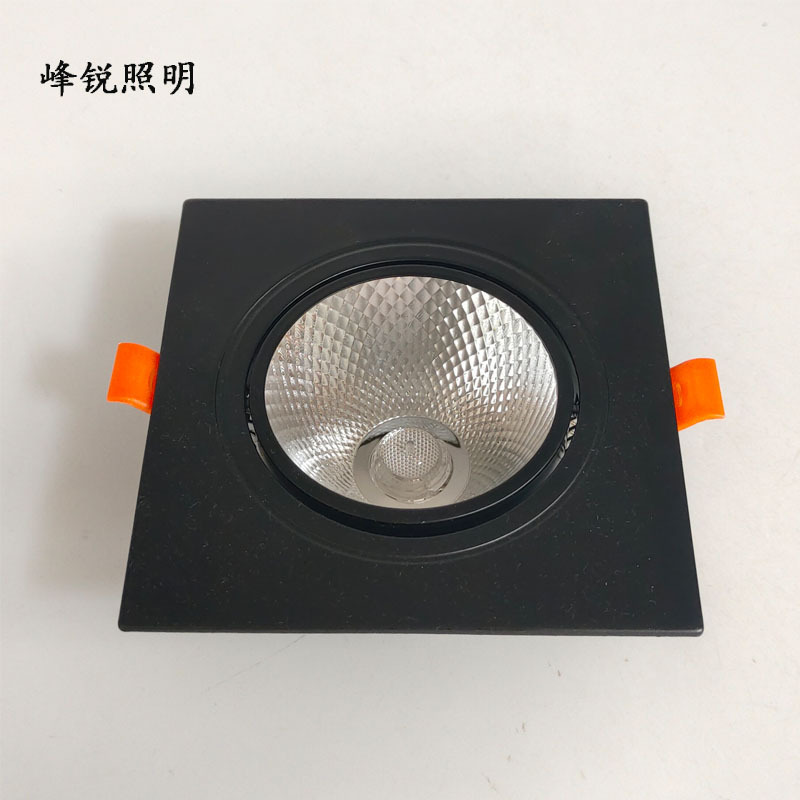 led射灯嵌入式防眩天花灯洗墙灯双头射灯方形格栅灯长方形照明灯|undefined