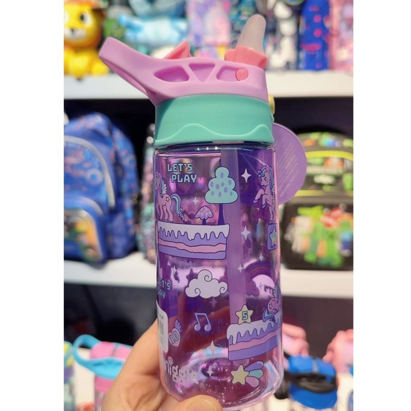 Taza de agua con pajita smiggle australiana Taza ligera y transparente para niños y niñas Taza de agua de 650ml de gran capacidad