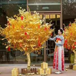 金色树树许愿树金榕树室外客厅室内装饰批发