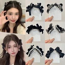 网红公主头蝴蝶结气质小抓夹女2025新款甜美发夹前额刘海侧边发饰