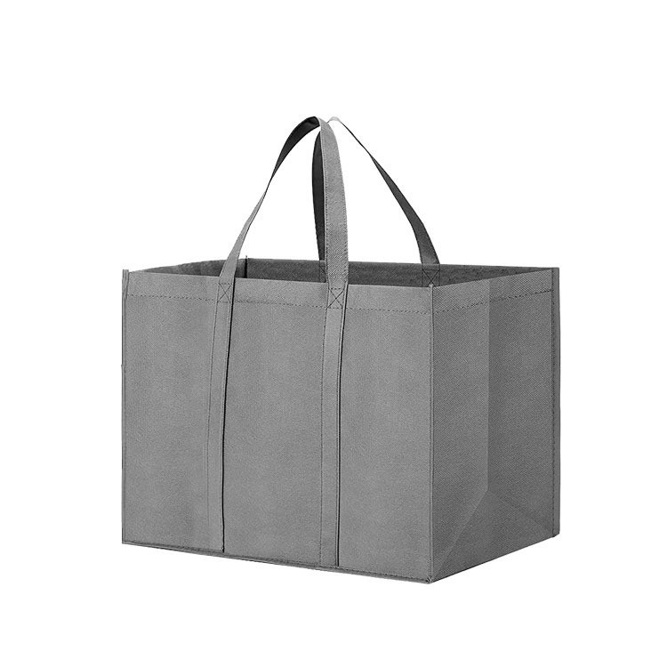 En stock Amazon conveniente bolso no tejido bolsa de vino tinto sólido engrosado caja completa de compras bolsa de picnic LOGO cambiado a grande