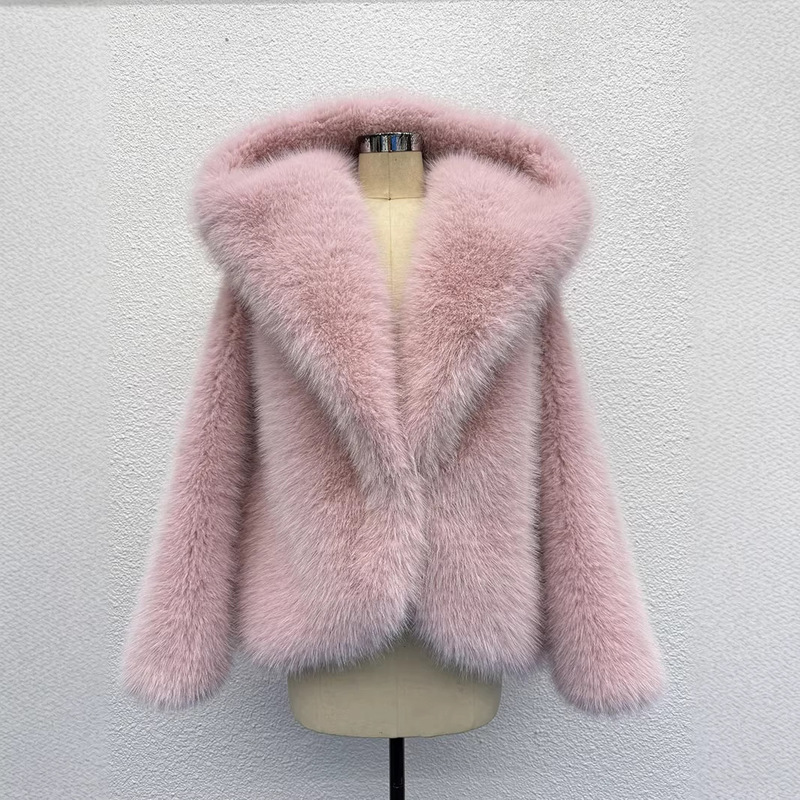 Tp85 Women's Faux Fur Hooded Coat, Cross-Border European and American Style, New Fashion Elegant Fur Coat Tp85 Women's Faux Fur Hooded Coat, Cross-Border European and American Style, New Fashion Elegant Fur Coat