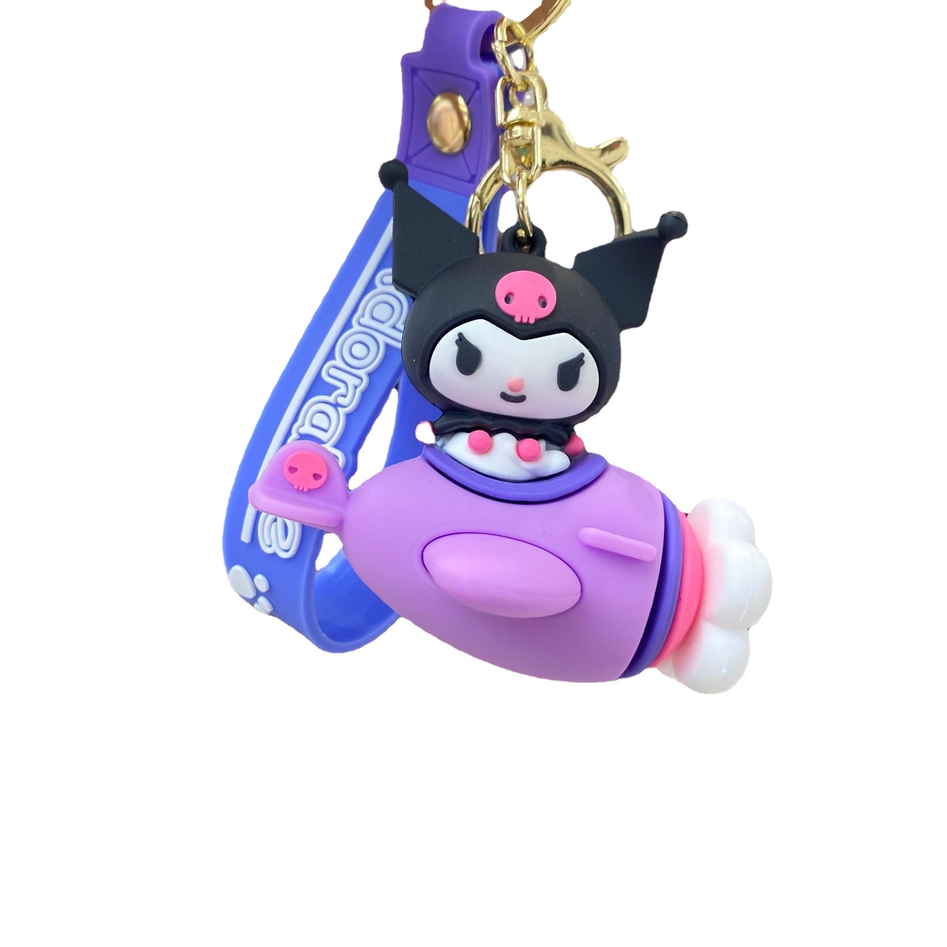 Creativo de dibujos animados Sanrio giratoria dulce avión llavero coolomi muñeca llavero pequeño regalo al por mayor