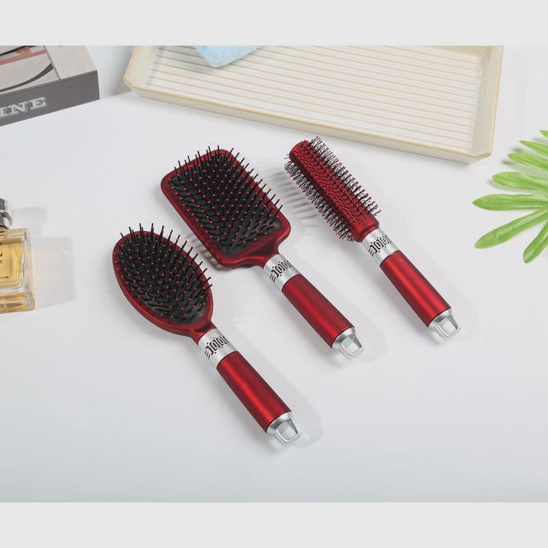 Wedding comb air bag comb air cushion massage comb rolling comb a pair of rose red wedding comb festive dowry frosted surface