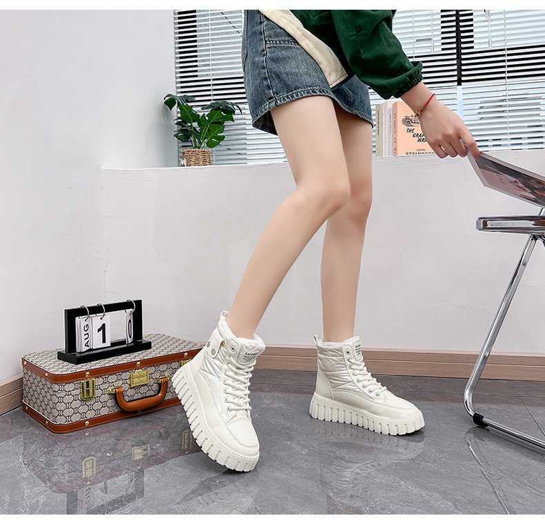 Stivali da neve da donna 2023 inverno nuove scarpe da donna manica corta scarpe di cotone caldo peluche scarpe addensate stivali da donna_voghion.com