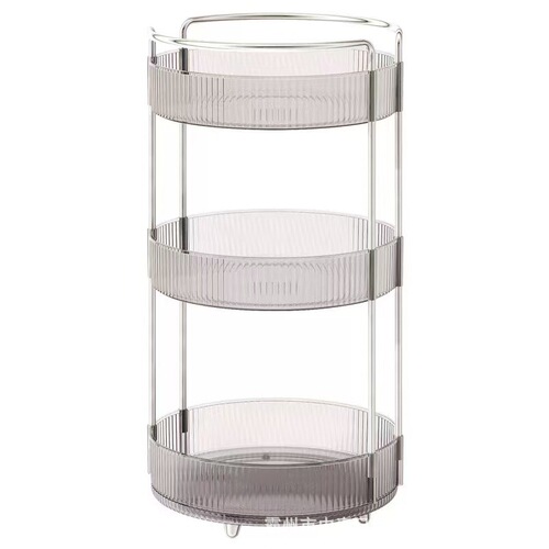 Makeup rotating storage box multi-layer bathroom shelf display vanity makeup organizer lipsticks skincare storage rack for beauty enthusiasts