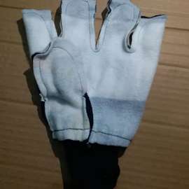 EAO4绒布手套防护劳保 三线 隔热耐磨上班工作作业布机械加厚