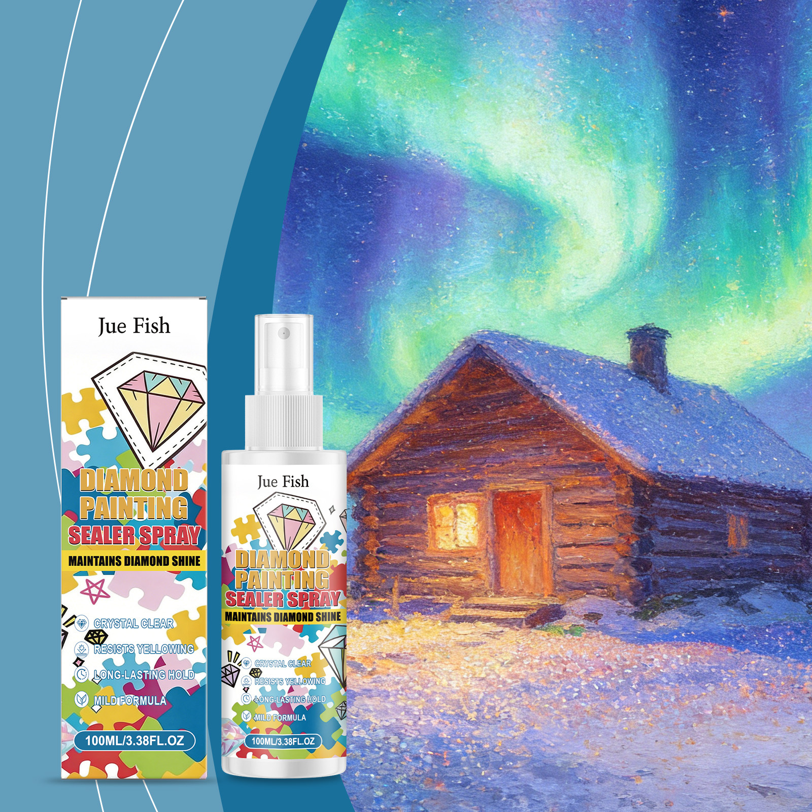 Jue Fish Diamond Painting Sealing Spray Diamond Painting Dustproof Anti-Tarnish Transparent Handmade Artwork Sealing Protection