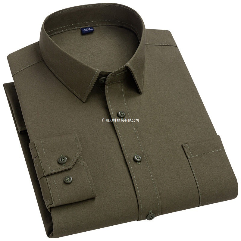 100% Cotton Army Green Men's Long-Sleeve Shirt for Middle-Aged and Elderly Dads, Casual Shirt, Father's Day Top, Base Shirt 100% Cotton Army Green Men's Long-Sleeve Shirt for Middle-Aged and Elderly Dads, Casual Shirt, Father's Day Top, Base Shirt