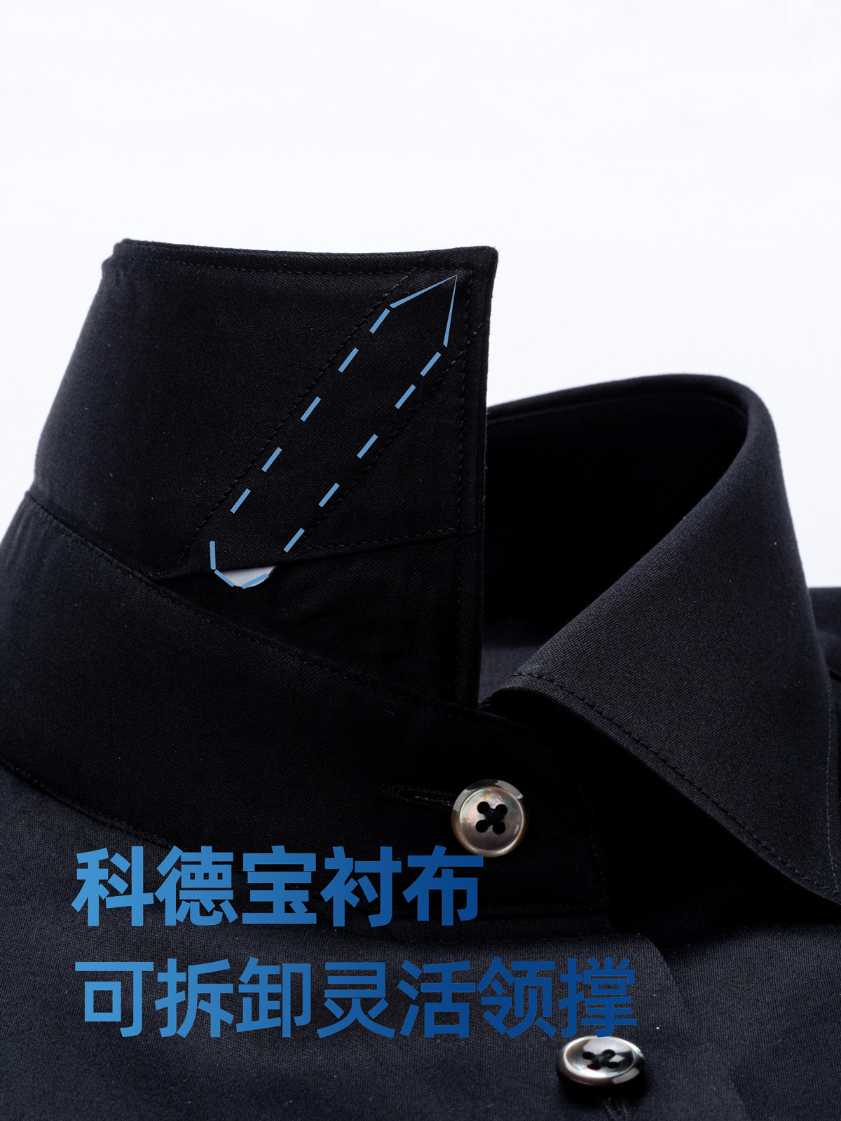 Camisas negras para hombres de mangas cortas 200 4 fibras de algodón alto DP sin escaldar ropa de negocios para la reunión de trabajo camisa de hombre