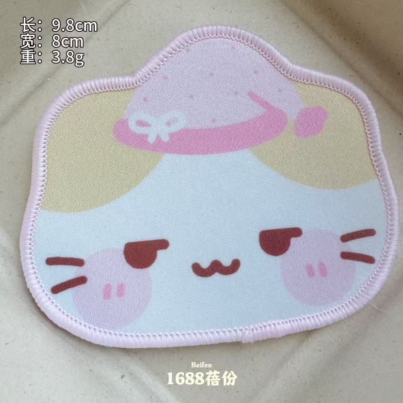 古早感坏笑猫刘海贴可爱少女棉花糖猫碎发贴魔术贴儿童发饰不伤发|undefined
