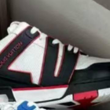 跨境lv驴家TrainerSneaker休闲运动百搭复古减震皮面多彩男女板鞋|undefined